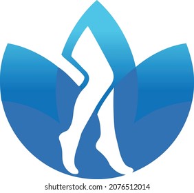 Bienestar del spa y saludable con el logotipo