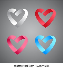 Logo heart icon. Vector illustration.