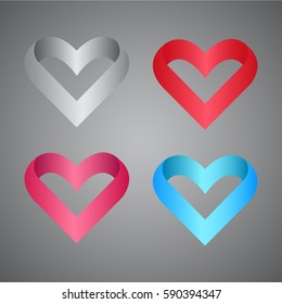 Logo heart icon. Vector illustration.