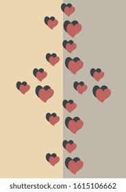 Logo heart illustration. Red heart design icon flat. Modern flat valentine love sign. Trendy vector hart shape, symbol for web site design, button to mobile app. Logo heart illustration.

