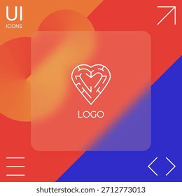 Logotipo - um coração com o labirinto 