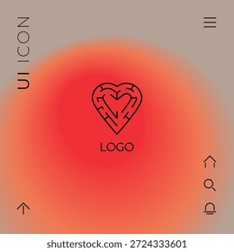 Logo - ein Herz mit dem Labirint 