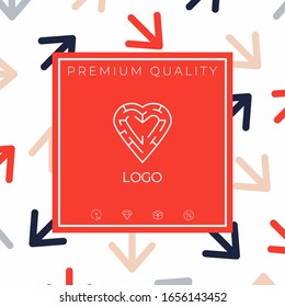 Logo - a heart with the labirint - a symbol of the search for love, happiness.