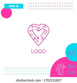 Logo - a heart with the labirint - a symbol of the search for love, happiness.