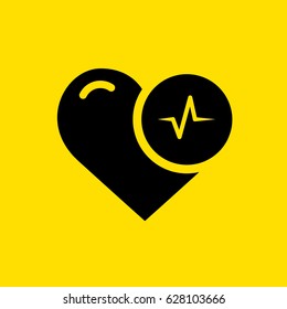Logo heart with medic symbol 