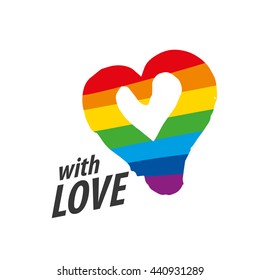 logo heart and rainbow