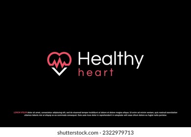 logo heart shape and heart rate healthy heart