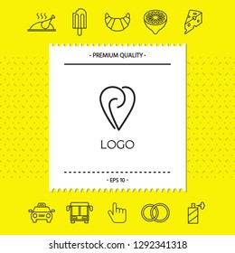 Logo - a heart with spirals - a symbol of interaction, cooperation, support and mutual understanding