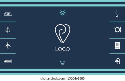 Logo - a heart with spirals - a symbol of interaction, cooperation, support and mutual understanding
