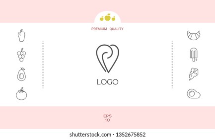 Logo - a heart with spirals - a symbol of interaction, cooperation, support and mutual understanding