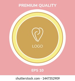 Logo - a heart with spirals - a symbol of interaction, cooperation, support and mutual understanding