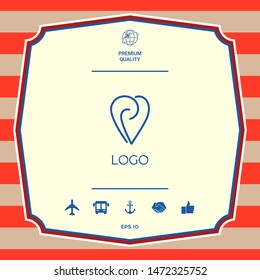Logo - a heart with spirals - a symbol of interaction, cooperation, support and mutual understanding