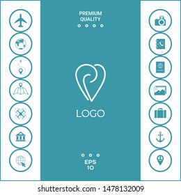 Logo - a heart with spirals - a symbol of interaction, cooperation, support and mutual understanding