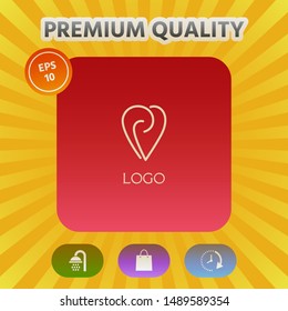 Logo - a heart with spirals - a symbol of interaction, cooperation, support and mutual understanding