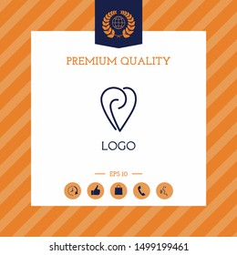 Logo - a heart with spirals - a symbol of interaction, cooperation, support and mutual understanding