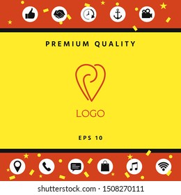 Logo - a heart with spirals - a symbol of interaction, cooperation, support and mutual understanding