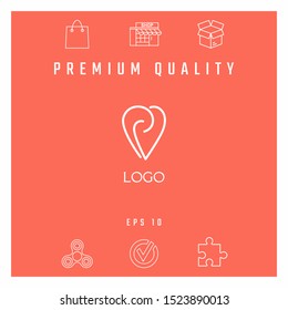 Logo - a heart with spirals - a symbol of interaction, cooperation, support and mutual understanding