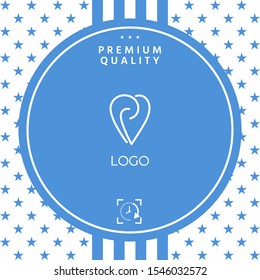 Logo - a heart with spirals - a symbol of interaction, cooperation, support and mutual understanding