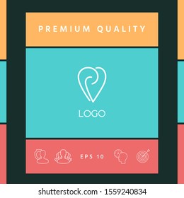 Logo - a heart with spirals - a symbol of interaction, cooperation, support and mutual understanding