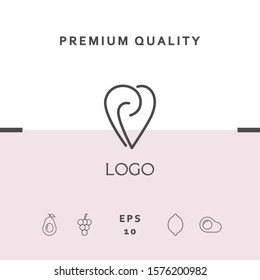 Logo - a heart with spirals - a symbol of interaction, cooperation, support and mutual understanding
