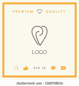 Logo - a heart with spirals - a symbol of interaction, cooperation, support and mutual understanding