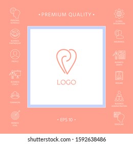 Logo - a heart with spirals - a symbol of interaction, cooperation, support and mutual understanding