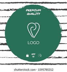 Logo - a heart with spirals - a symbol of interaction, cooperation, support and mutual understanding