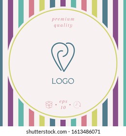 Logo - a heart with spirals - a symbol of interaction, cooperation, support and mutual understanding