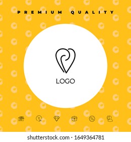 Logo - a heart with spirals - a symbol of interaction, cooperation, support and mutual understanding