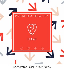 Logo - a heart with spirals - a symbol of interaction, cooperation, support and mutual understanding