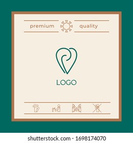 Logo - un corazón con espirales - un símbolo de interacción, cooperación, apoyo y entendimiento mutuo