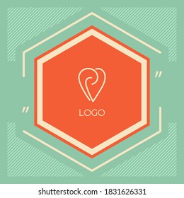 Logo - un corazón con espirales - un símbolo de interacción, cooperación, apoyo y entendimiento mutuo