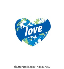 logo heart splash
