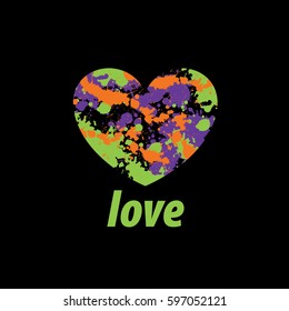 logo heart splash