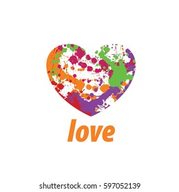 logo heart splash