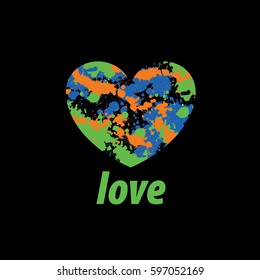 logo heart splash