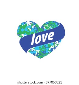 logo heart splash