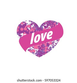 logo heart splash