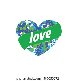logo heart splash