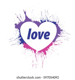 logo heart splash