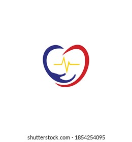 logo heart templet icon vector