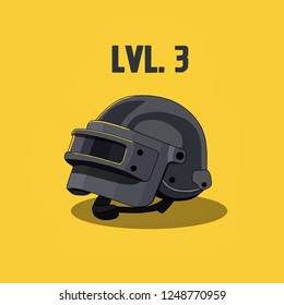 logo of a helmet Level 3  from battlegrounds game