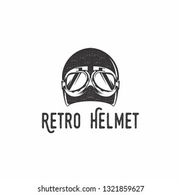 logo Helmet with retro style