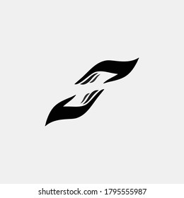 Das Logo hilft, wenn zwei Hände einander halten