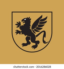 The logo of a heraldry griffin combined with a shield means strong, tough, and wise. Perfect for your company logo.