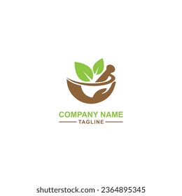 logo herbal icon templet vector and nature leaf combine logo