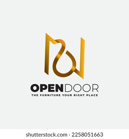 Logo is here presented as a simple door brand concept. It can be used in furniture showroom, gallery and interior furniture collection outlet.