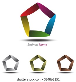 logo hexagon colors