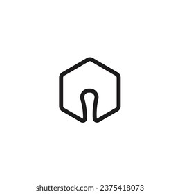 Logo hexagon design template element