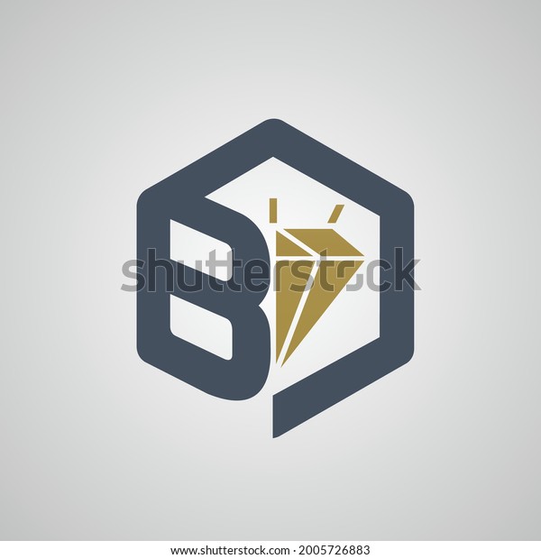 Logo Hexagon Letter B Diamond Stock Vector (Royalty Free) 2005726883 ...